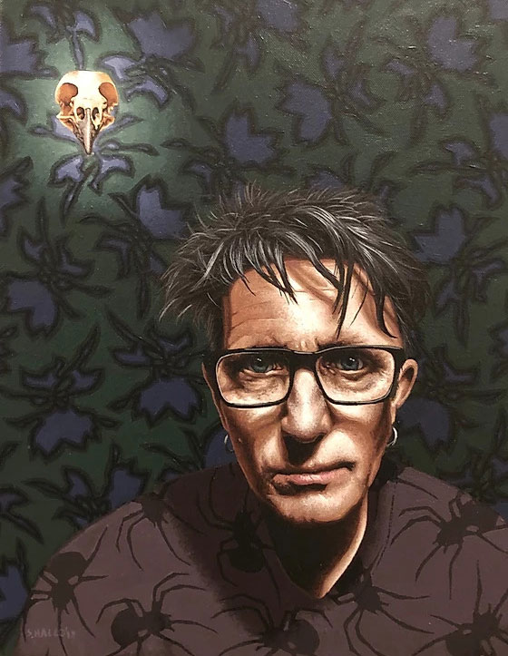 Stephen Hall | Self Portrait | Dark Study Image of Stephen Hall's self portrait titled dark study